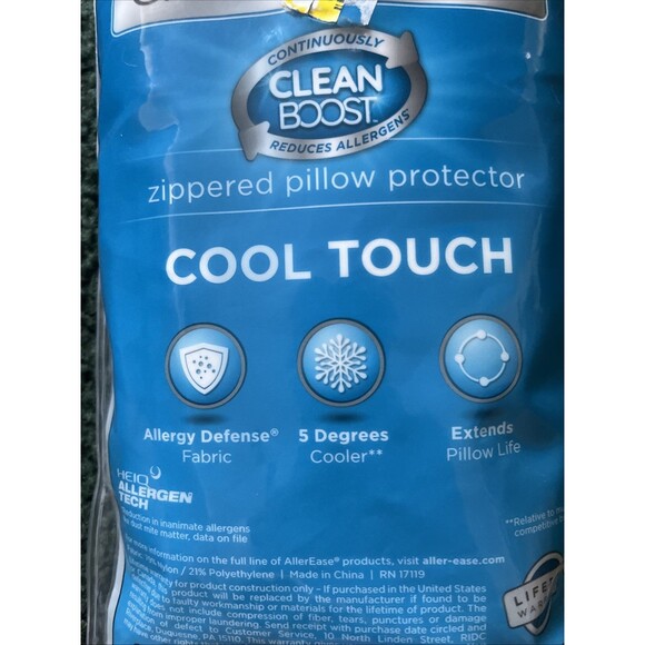Set Of Pillow Protectors AllerEase Standard/Queen Perfect Protection Cool Touch - Picture 3 of 4